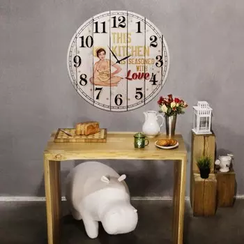 Часы настенные круглые This Kitchen из дерева