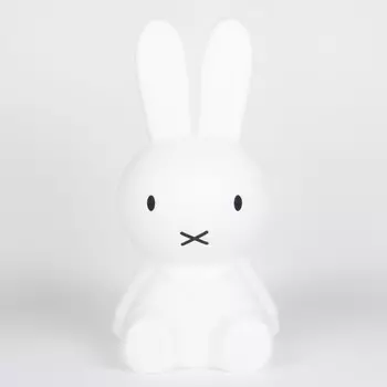 Детская настольная лампа зайчик Miffy белого цвета