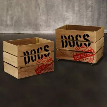Дубовый ящик Docs из массива дуба