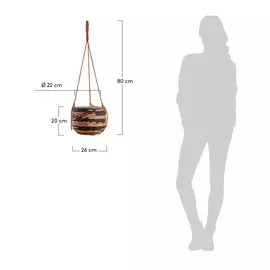Кашпо Henrich Hanging Pot из натурального волокна