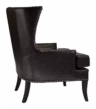 Кресло Gramercy Club Chair черная экокожа