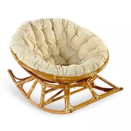 Кресло-качалка Papasan коньячного цвета