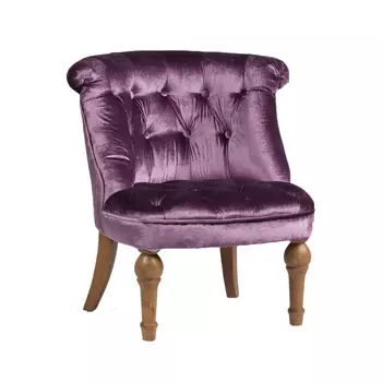 Кресло Sophie Tufted Slipper Chair фиолетового цвета