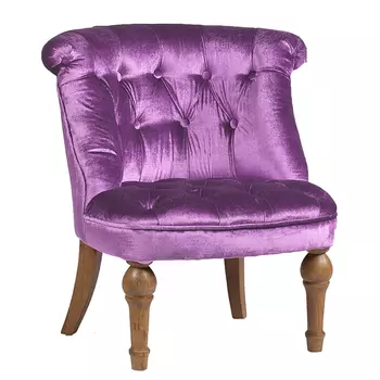 Кресло Sophie Tufted Slipper Chair лиловый микровелюр