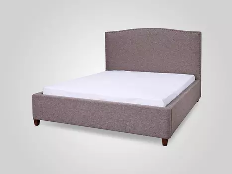 Кровать с мягким изголовьем коричневого цвета 180x200