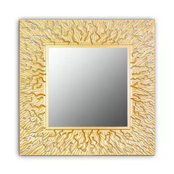 Настенное зеркало Coral Square Gold