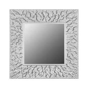 Настенное зеркало Coral Square Silver