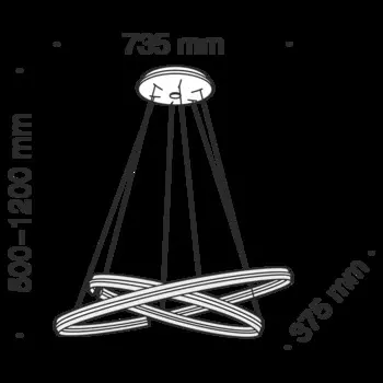 Подвесная люстра Azumi черного цвета