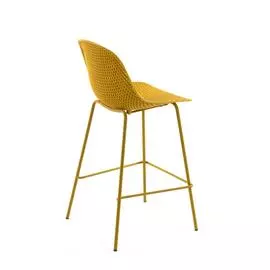 Полубарный стул Yellow Quinby Stool Height желтого цвета