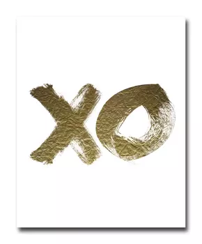 Постер "Xo" золотой