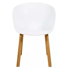Стул Shell New White на металлическом каркасе