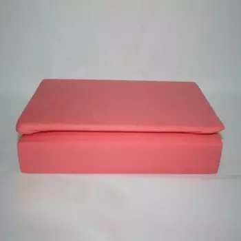 Простынь на резинке трикотажная 140x200 (коралловая) зк