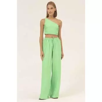 INSPIRE Брюки на кулиске широкого кроя (зеленый) (S, Зеленый)