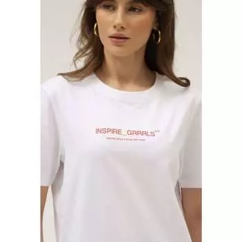 INSPIRE Футболка базовая "Inspire grrrls" (белый) (M, Белый)