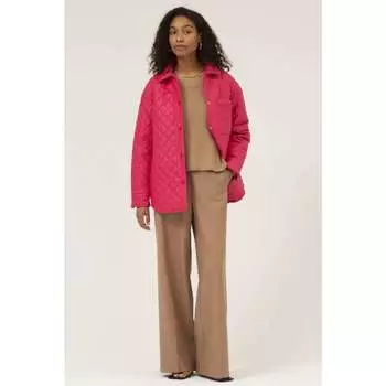 INSPIRE Куртка-рубашка стеганая с поясом (фуксия) (S, Фуксия)