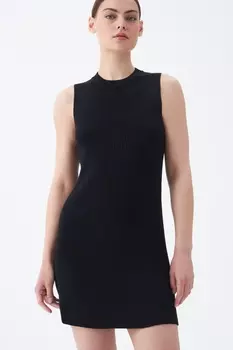 INSPIRE Платье-мини вязаное без рукавов (черный) (M, Черный)