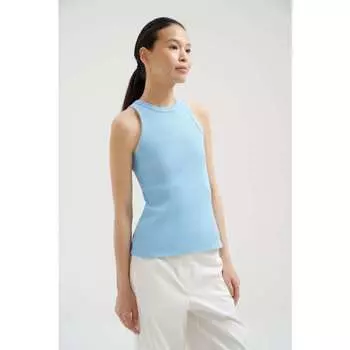 INSPIRE Топ-халтер удлиненный (голубой) (XS, Голубой)