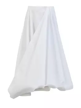 Асимметричная юбка Bubble Hem из хлопкового поплина