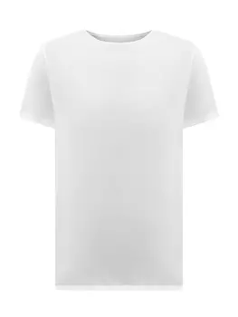 Базовая футболка из эластичного хлопка с круглым вырезом