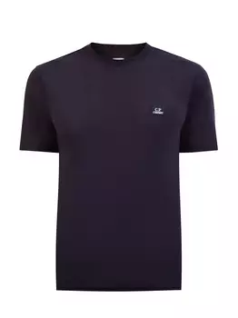 Базовая футболка из гладкого хлопка джерси с нашивкой