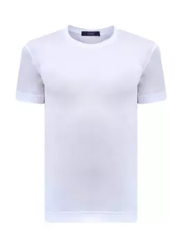 Базовая футболка из хлопка, шелка и тенселя с нашивкой