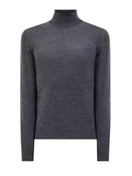 Базовая водолазка из меланжевого кашемира и шелка