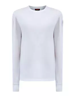 Базовый лонгслив из гладкого хлопка джерси с нашивкой