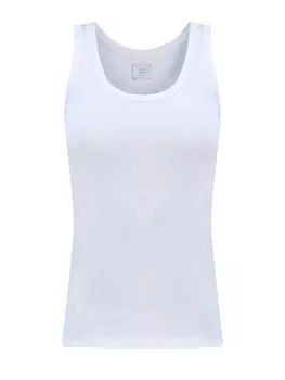 Базовый топ из эластичного джерси на основе хлопка и модала