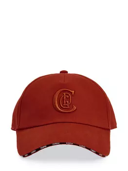 Бейсболка из хлопкового габардина с объемным вышитым логотипом