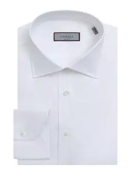 Белая рубашка из матового хлопкового поплина stretch