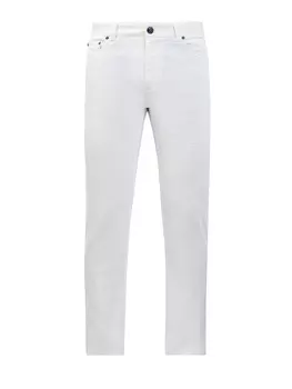 Белые джинсы-slim из эластичного денима