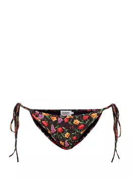 Бикини с тонкими завязками и цветочным принтом