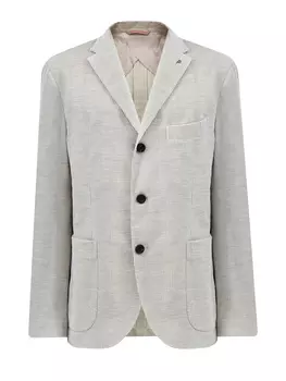 Блейзер из хлопкового вельвета с накладными карманами