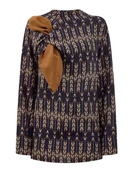 Блуза архитектурного кроя из матового шелка