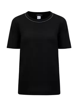 Блуза из вискозного крепа-сабле с ювелирной цепочкой