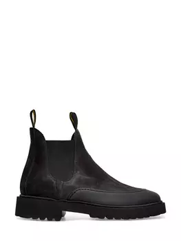 Ботинки-челси из замши и кожи с декоративными потертостями