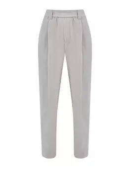 Брюки Baggy из хлопкового вельвета с защипами