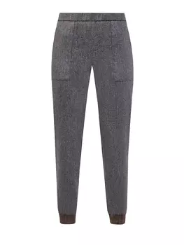 Брюки-джоггеры из меланжевой ткани с добавлением кашемира