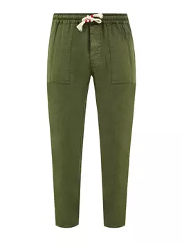 Брюки из дышащего льна с поясом на кулиске