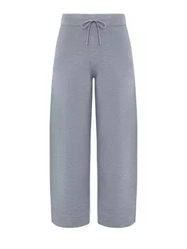 Брюки из хлопка organic и люрекса с поясом на кулиске