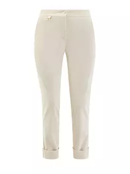 Брюки из хлопкового вельвета с широкими отворотами