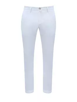 Брюки из легкого хлопка и лиоцелла с фирменной нашивкой