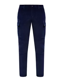 Брюки из окрашенного вручную вельвета с накладными карманами