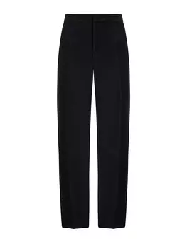 Брюки из шерстяного и шелкового крепа с заложенными складками