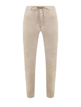 Брюки из тонкой шерсти мериноса с ювелирными цепочками