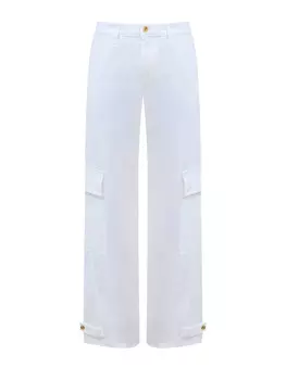 Брюки-карго Gisele из хлопка bull с патчем из сафьяновой кожи