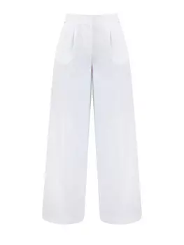 Брюки-палаццо из струящегося крепа с ювелирными цепочками