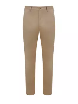 Брюки ручной работы из эластичного хлопкового габардина