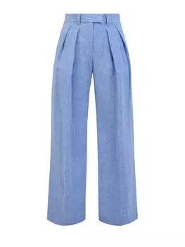 Брюки Sartorial Wide из льняной ткани Sparkling с защипами
