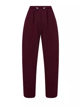 Брюки Track из хлопкового пике с эластичным поясом